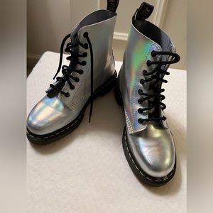 Dr.Martens Iridescent Boots.  Size 8